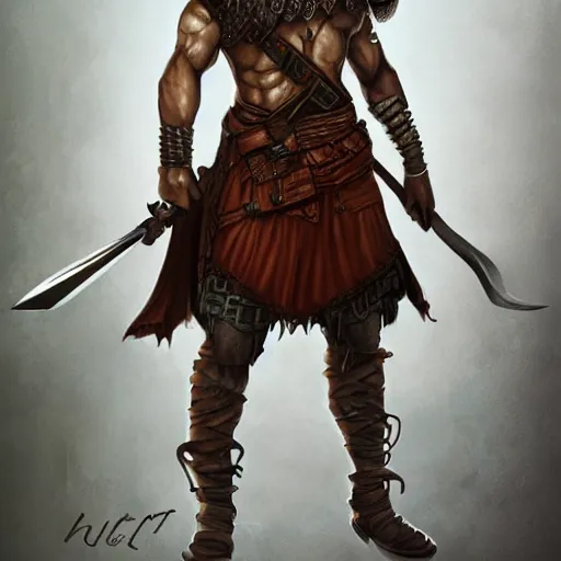 Image similar to kurdish male warrior, highly detailed, digital painting, artstation, concept art, sharp focus, illustration, incredibly strong and handsome