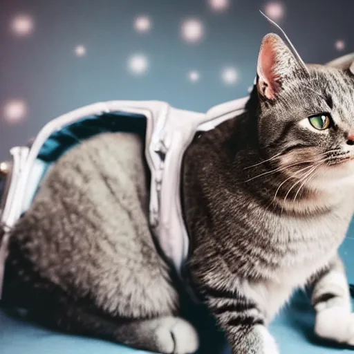 Image similar to photo of cat in space suit