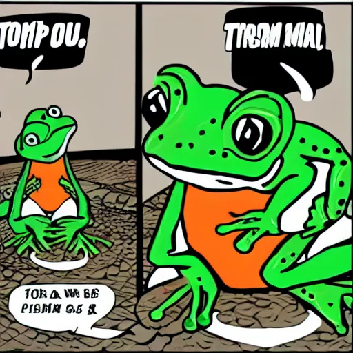 Prompt: frog mem, toad mem