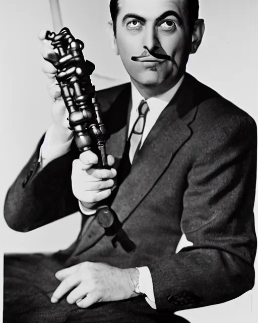 Prompt: a portrait of a subgenius with pipe photograph by george hurrel