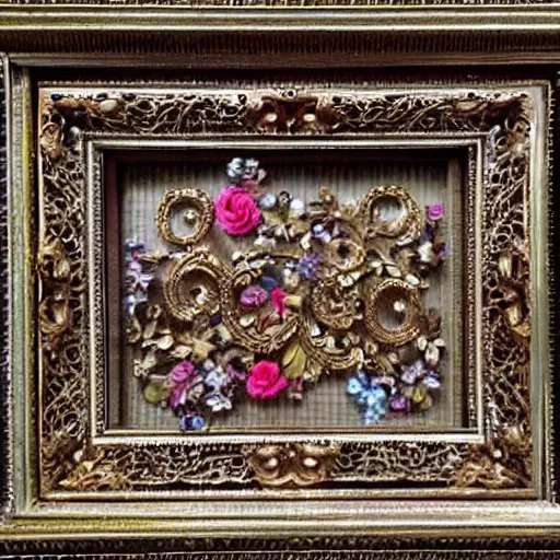 Prompt: beautiful art frame, gaudy, large intricate details