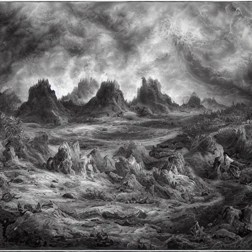 Image similar to hell landscape