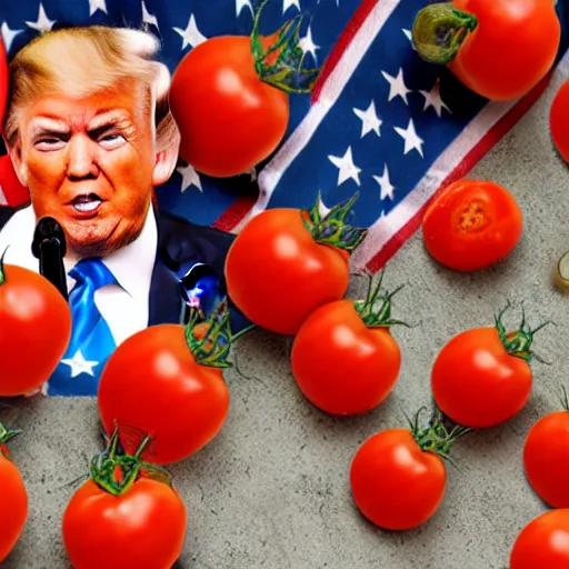 Prompt: trump as a tomato, photo, render, high resolution