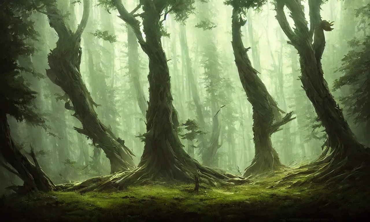 Image similar to Spirit of forest, by Greg Rutkowski