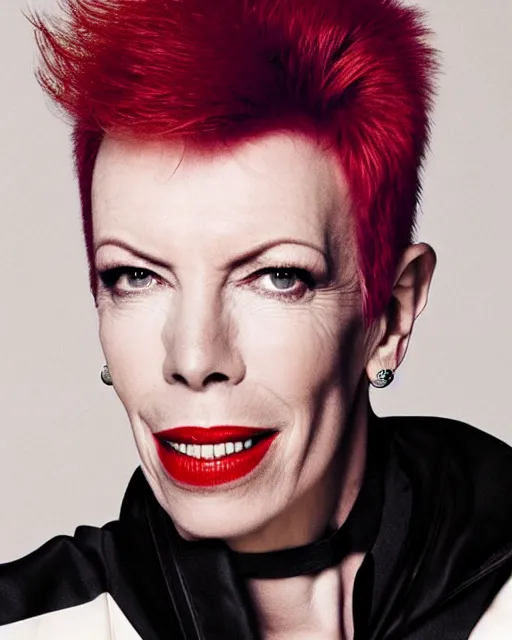 Image similar to is it annie lennox or david bowie, I cannot tell