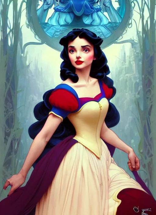 Prompt: disney snow white ( ( ana de armas ) ), girl, masterpiece, intricate, elegant, highly detailed, my rendition, digital painting, artstation, concept art, smooth, sharp focus, illustration, art by artgerm and greg rutkowski and alphonse mucha and uang guangjian and gil elvgren and sachin teng, symmetry!!