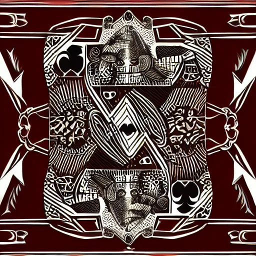 Prompt: playing card logo , digital art , vector illustration