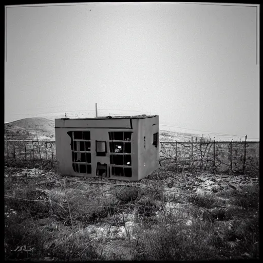 Image similar to abandoned doomsday device, lomo photo