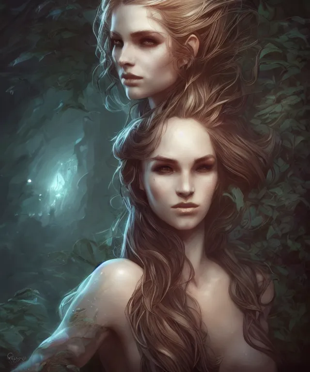 Prompt: earth elemental by charlie bowater and artgerm, full body portrait, intricate, face, forest, elegant, beautiful, highly detailed, dramatic lighting, sharp focus, trending on artstation, artstationhd, artstationhq, unreal engine, 4 k, 8 k