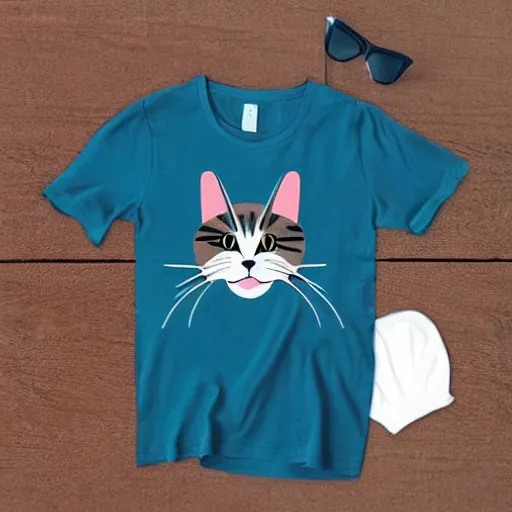 Prompt: funny cat tshirt