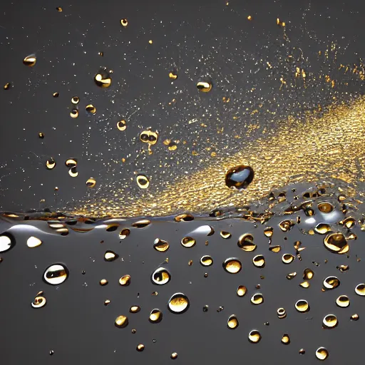 Image similar to cgi liquid drop falling fast metal liquid