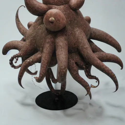 Image similar to sculpture of a pig - octopus, work in progress, neo - expressionism