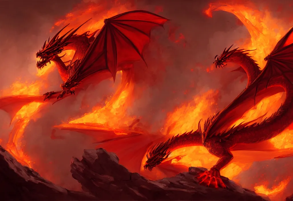 Image similar to a fire dragon by bayard wu,