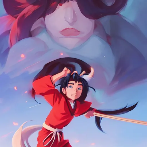 Prompt: hero world inuyasha, behance hd by jesper ejsing, by rhads, makoto shinkai and lois van baarle, ilya kuvshinov, rossdraws global illumination