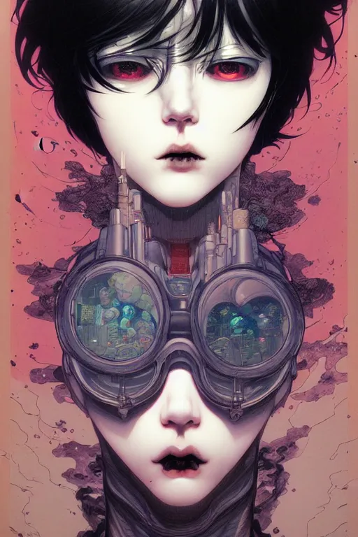 Prompt: prompt : city goth portrait soft light painted by james jean and katsuhiro otomo and erik jones, inspired by akira anime, smooth face feature, intricate oil painting, high detail illustration, sharp high detail, manga and anime 1 9 9 9