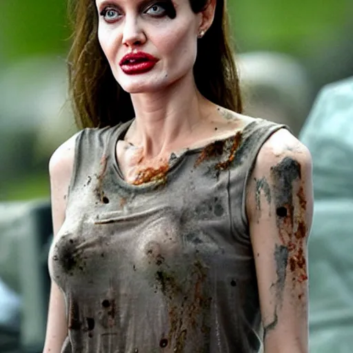 Image similar to zombie ( angelina jolie )