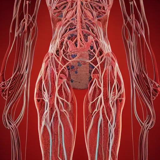 Prompt: man made of internal organs and arteries and veins and cables, extreme detailed intricate render, 8k artistic photography
