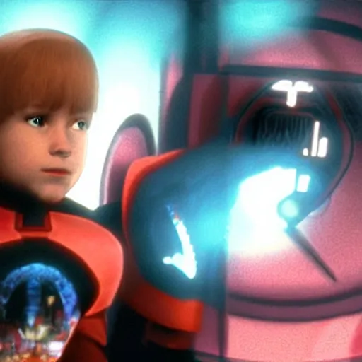 Image similar to a still of from the movie the sixth sense crossover with the game metroid