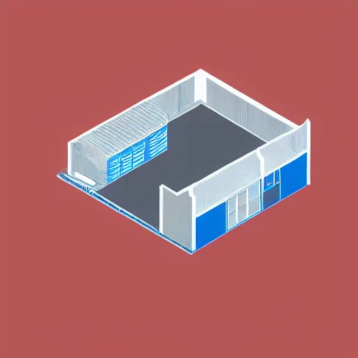 Prompt: isometric art blueprints of an ikea store with labels detailed technical drawing