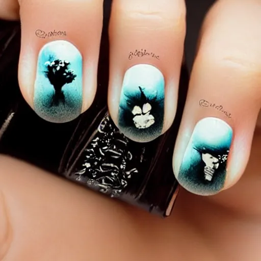 Image similar to evanescence nail art