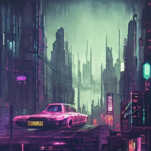 Image similar to gotham city retrofuturistic cityscape, cyberpunk 2 0 7 7 and beksinski art style