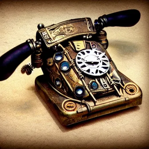 Image similar to steampunk mobile phone