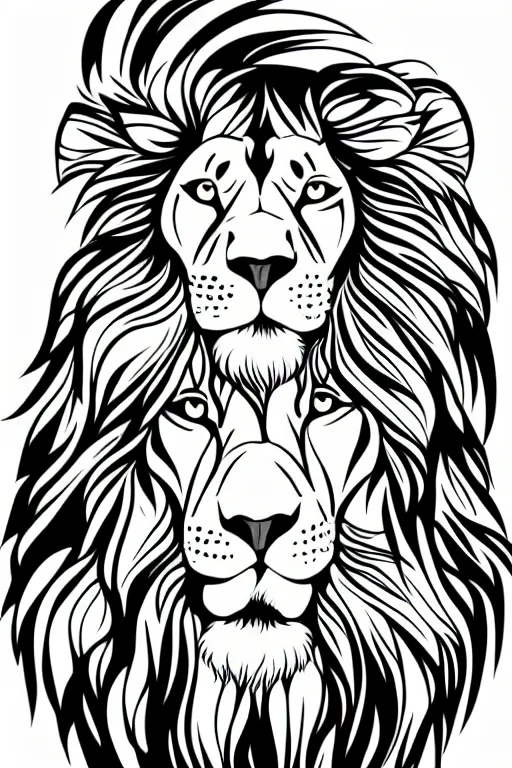 Image similar to Portrait of a lion in anime style, anime, sticker, colorful, illustration, highly detailed, simple, smooth and clean vector curves, no jagged lines, vector art, smooth