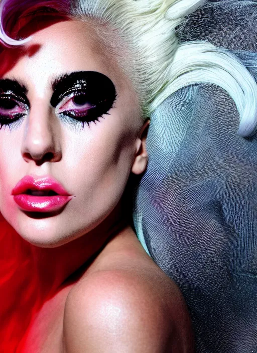 Prompt: lady gaga by nick knight, red weapon 8 k s 3 5, cooke anamorphic / i lenses, highly detailed, cinematic lighting