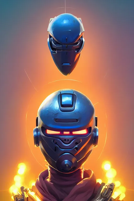 Image similar to epic mask helmet robot ninja portrait stylized as fornite style game design fanart by concept artist gervasio canda, behance hd by jesper ejsing, by rhads, makoto shinkai and lois van baarle, ilya kuvshinov, rossdraws global illumination radiating a glowing aura global illumination ray tracing hdr render in unreal engine 5