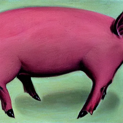 Image similar to pig painted by francis bacon