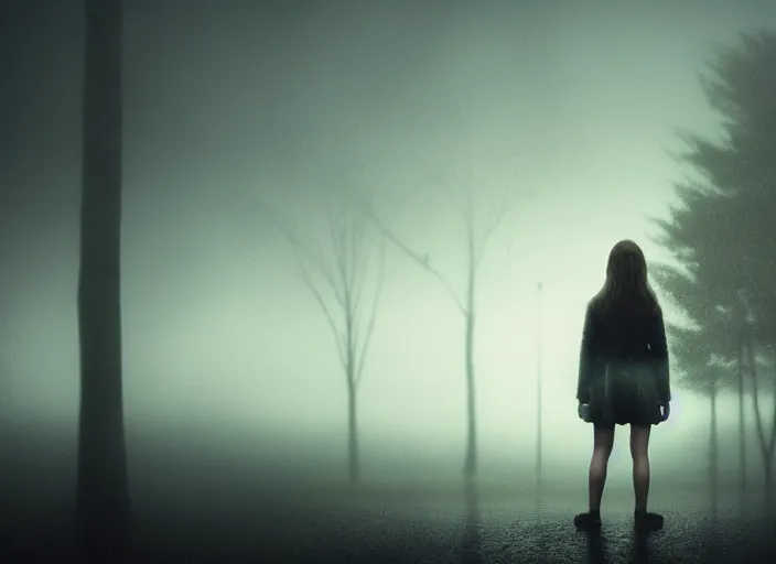 Prompt: portrait of a girl, fog, rain, volumetric lighting, beautiful, mystique, golden hour, sharp focus, ultra detailed, concept art, jan urschel, dylan cole, noir art house, 4 k, 3 5 mm, fujifilm