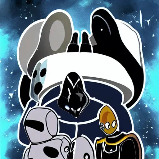 Prompt: Hollow Knight in the style of star trek,