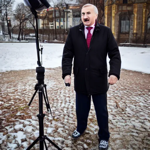 Image similar to Lukashenko as a stand-up comedian, DSLR, Photo, Ultra detailed