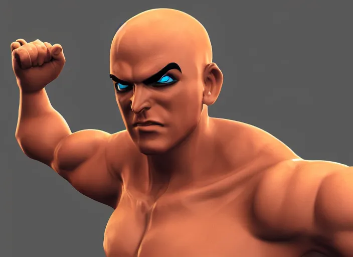 Prompt: 3 d model of oddheader character in fighting game, stylized 3 d graphics, hdr, ultra graphics, ray tracing, 4 k image