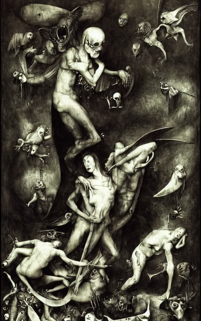 Prompt: mephistopheles by hieronymus bosch, joel peter witkin, annie liebovitz, gustave dore