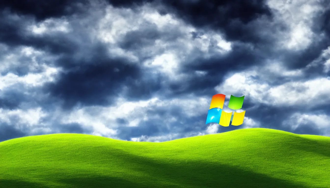 Image similar to Discord themed Windows XP desktop wallpaper, trending on artstation