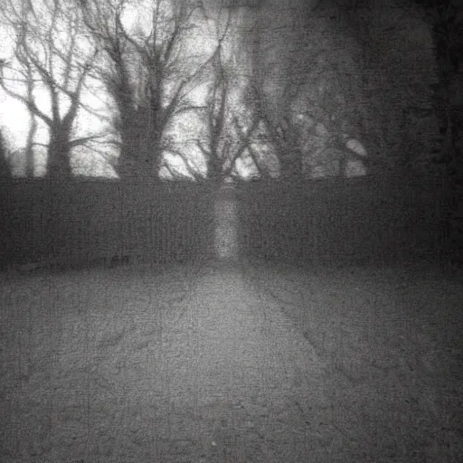 Prompt: insane nightmare, no light, everything is blurred, creepy shadows, cemetery, very poor quality of photography, 2 mpx quality, grainy picture