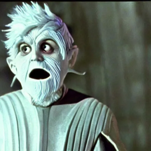 Image similar to a film still of jack frost in star wars 1 9 7 7 realistic, detailed, wearing suit