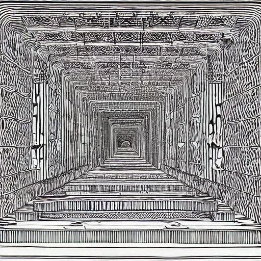 Image similar to endless persepolis by escher