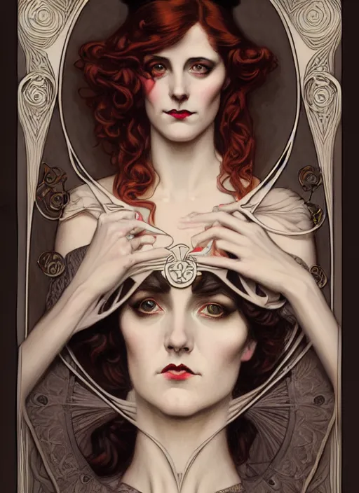 Prompt: an art nouveau, victorian dectective portrait in the style of charlie bowater, and in the style of donato giancola, and in the style of charles dulac. very large, clear, expressive, intelligent eyes. symmetrical, centered, ultrasharp focus, dramatic lighting, photorealistic digital painting, intricate ultra detailed background.