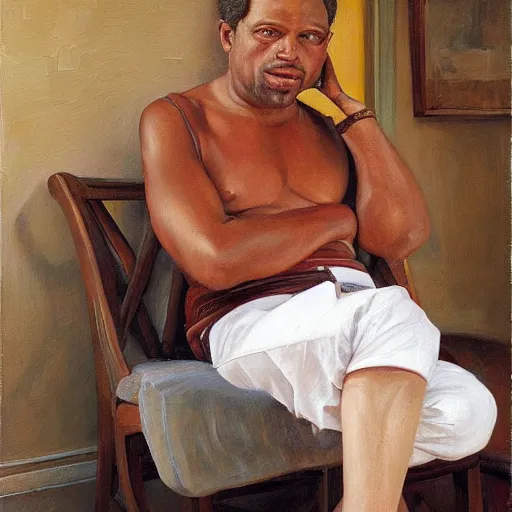 Image similar to Oil Painting of Jimmy J.J. Walker by Francine van Hove