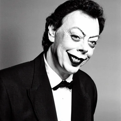 Image similar to Tim Curry slyly posing for the camera