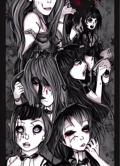 True Dark, girl, anime, dark, manga, magic, vampire, HD wallpaper