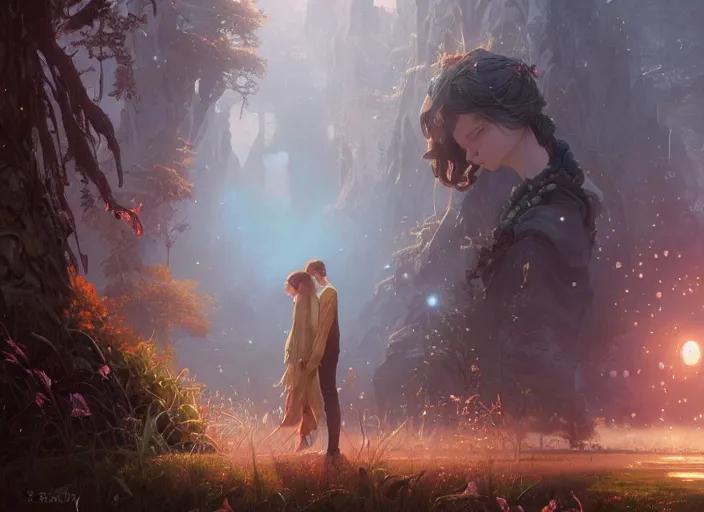 Prompt: highly detailed poster of'i love you ', stephen bliss, unreal engine, fantasy art by greg rutkowski, loish, rhads, ferdinand knab, makoto shinkai and lois van baarle, ilya kuvshinov, rossdraws, tom bagshaw, alphonse mucha, global illumination, radiant light, detailed and intricate environment