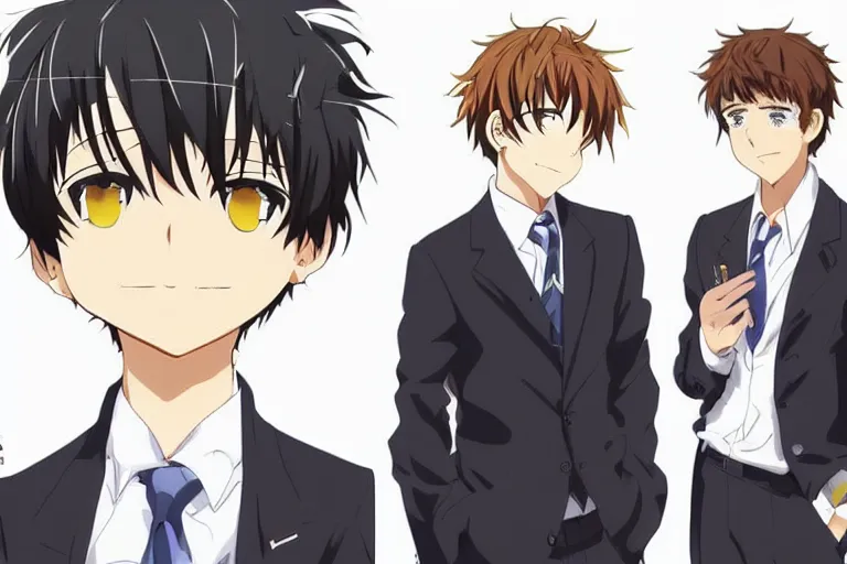 Image similar to Two handsome guys, Kyoto Animation