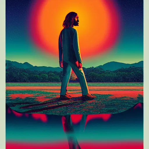 Prompt: Poster for a new album Tame Impala, surreal, retrofuturistic, highly detailed, trending on ArtStation, 8k, new release