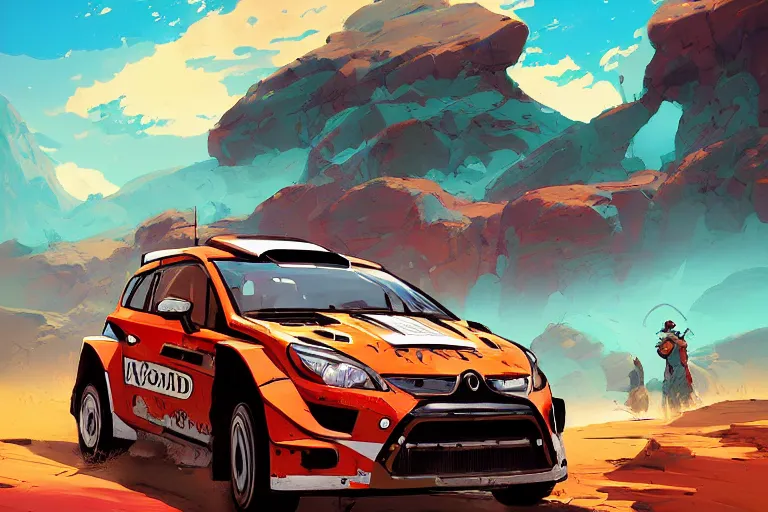 Prompt: wrc rally car stylize, official fanart behance hd artstation by jesper ejsing, by rhads, makoto shinkai and lois van baarle, ilya kuvshinov, ossdraws, that looks like it is from borderlands and by feng zhu and loish and laurie greasley, victo ngai, andreas rocha, john harris