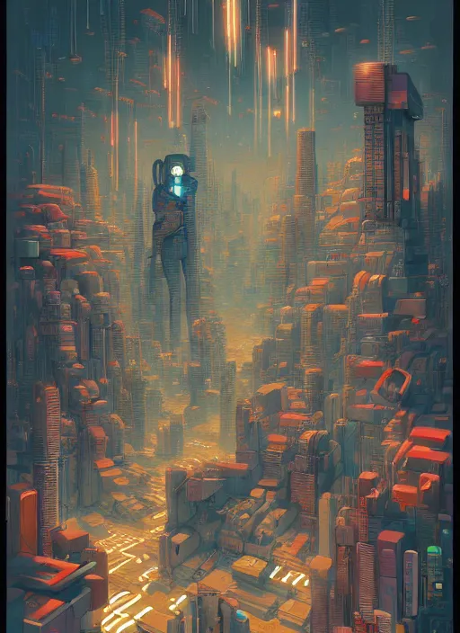 Image similar to chris ware graphic layout design maze poster of cyberpunk city, peter mohrbacher, jane newland, peter gric, chris ware, aaron horkey, illustration, artstation, full of color, highly detailed, maximalist