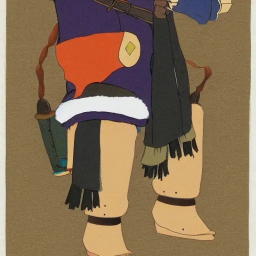 Prompt: ottoman foot - soldier, studio ghibli