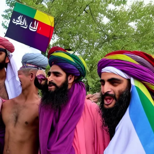 Image similar to taliban at gay pride